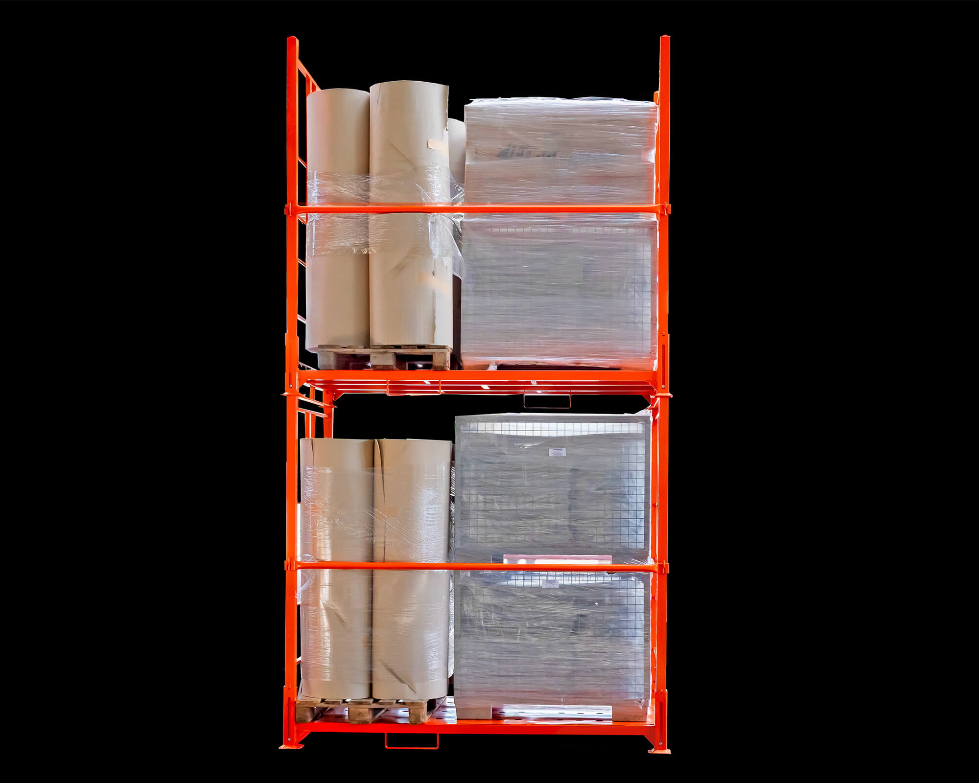 Flexible shelving racks instead of fixed storage equipment